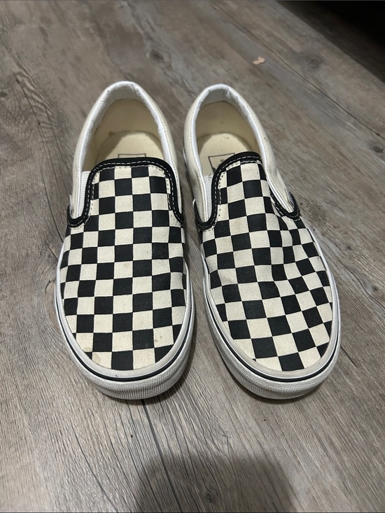 Vans Shoes - Checkerboard Slip-On Vans Black & White